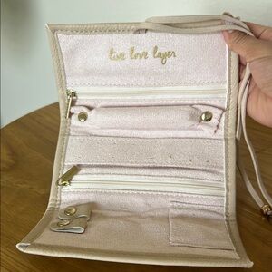 Gorjana Cream Jewelry Bag